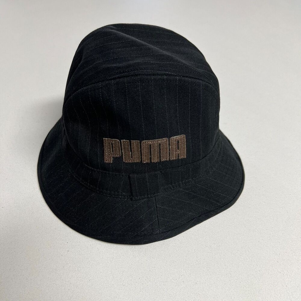 Puma Black Herringbone Bucket Hat S/M - Picture 3 of 8